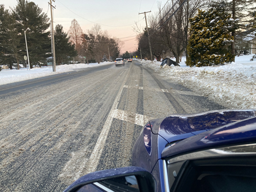 As of Monday Morning… Whitesville Road Still Difficult To Drive On Because Of Snow